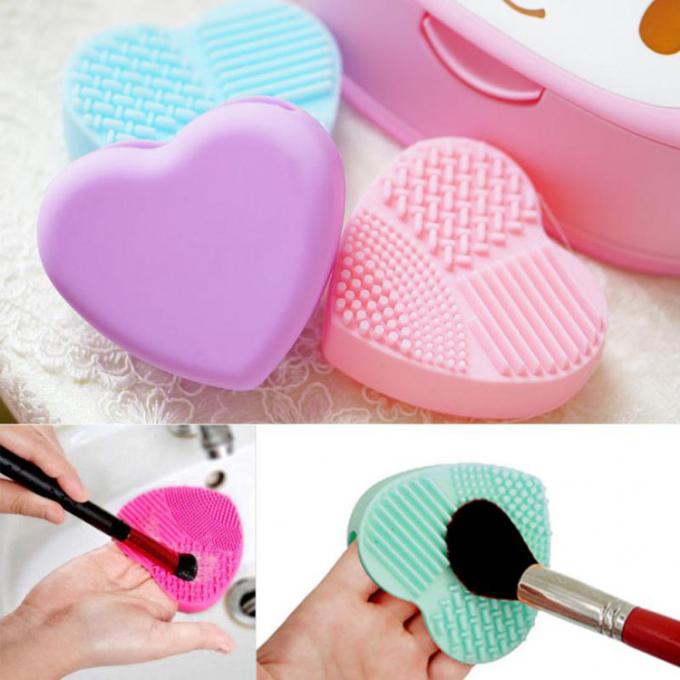 Detergente per pennelli a forma di di bellezza di trucco del cuore lavabile professionale degli accessori